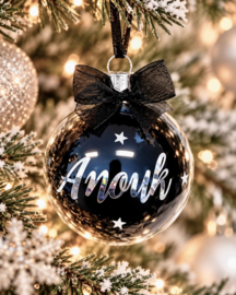 Transparante Glazen Kerstbal met Naam (7 cm)