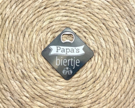 Onderzetter flesopener 'Papa's biertje' | Vaderdag cadeau