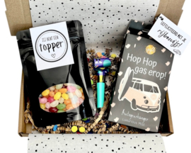 Rijbewijs Cadeau – Snoepzakje "Jij bent een topper" en Autogeurhanger