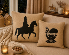 Jute Sinterklaaskussens – set van 2