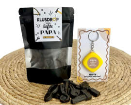 Vaderdag cadeau brievenbus – Klusdrop & sleutelhanger rolband – cadeau papa