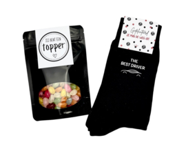 Rijbewijs Cadeau – Jelly Beans & Sokken "The Best Driver"