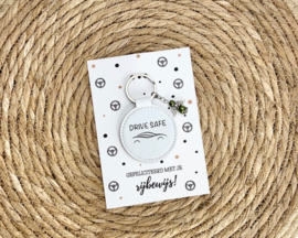 Sleutelhanger "Drive Safe" met Kaart - Rijbewijs Cadeau