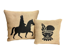 Jute Sinterklaaskussens – set van 2