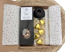 Housewarming Cadeauset met Thee, Kaars & Chocolaatjes