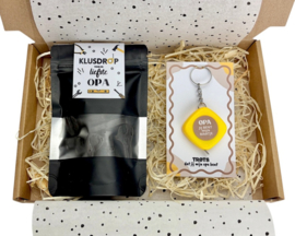 Brievenbus cadeau opa met klusdrop en sleutelhanger