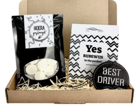 Geslaagd cadeau met pepermuntjes & autogeurhanger