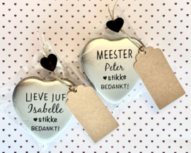 Gepersonaliseerd Blikje met Snoephartjes voor Juf of Meester