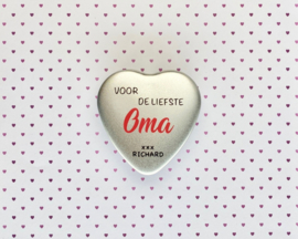Snoepblikje Oma | Gepersonaliseerde blikje ' Voor de liefste oma'