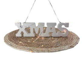 Houten Tekst "Xmas" – Decoratie in Twee Maten