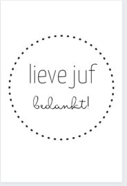 Kaart - Lieve juf bedankt