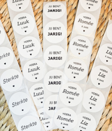 Gepersonaliseerde stickers | 10 stuks