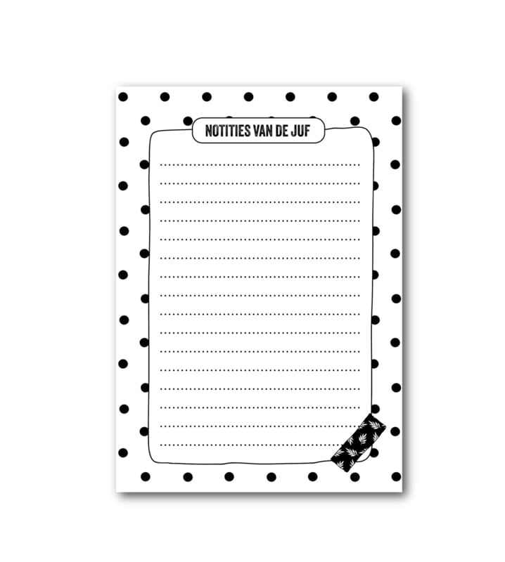 Notitieblok | Notities van de juf