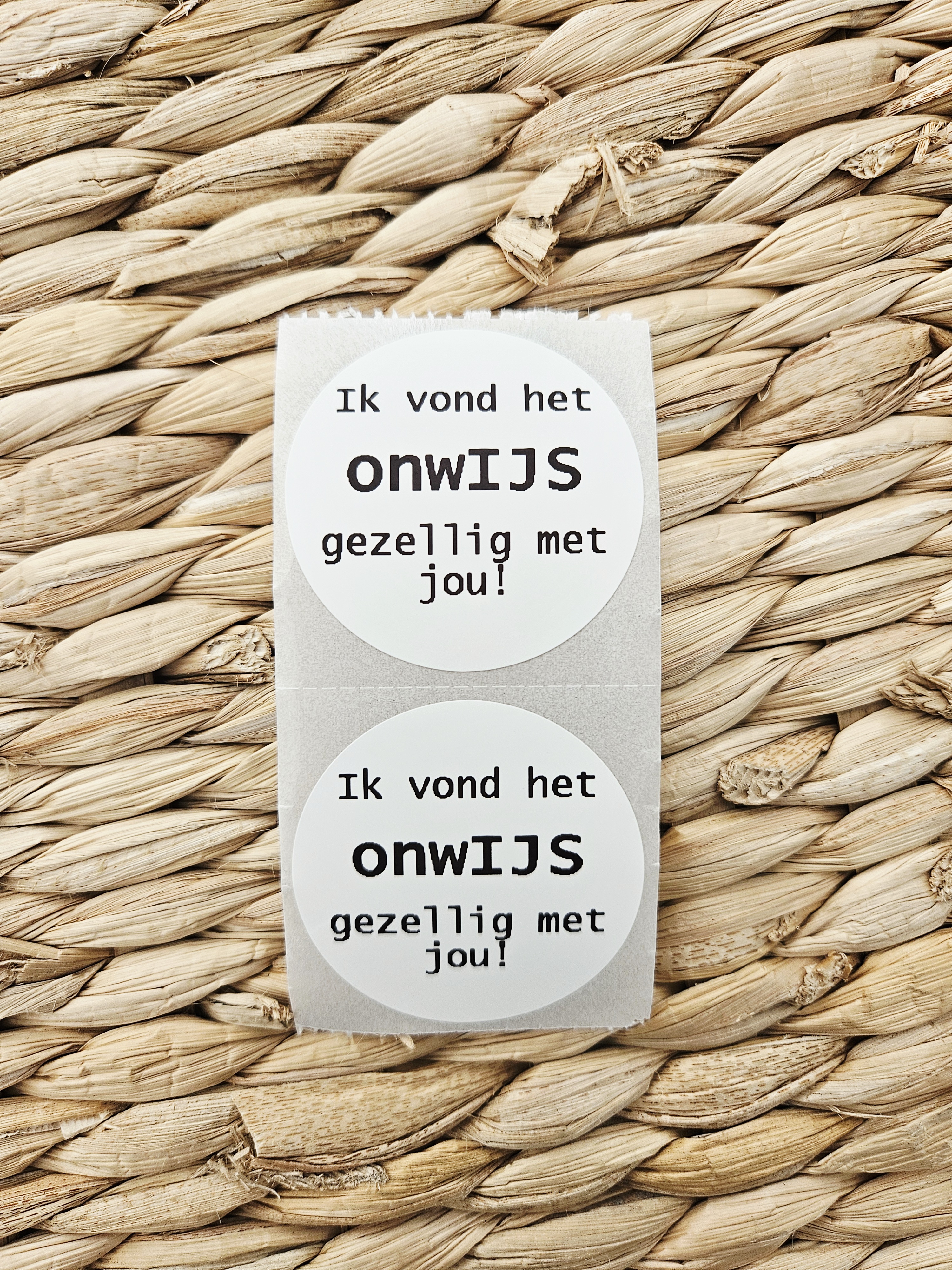 Stickers - Ik vond het onwIJS gezellig met jou - 10 stuks