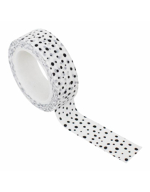 Maskingtape - wit met zwarte dots