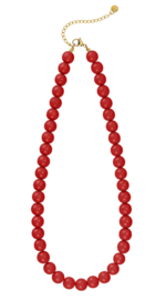 Kralenketting - wijnrood