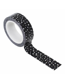 Maskingtape - zwart met witte dots