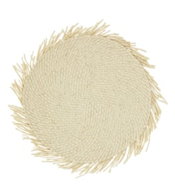 PAPER ROPE PLACEMAT W/ FRINGES