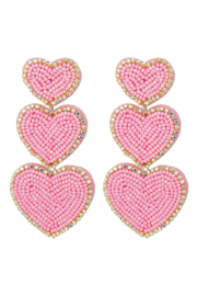 Oorbellen - Light pink hearts