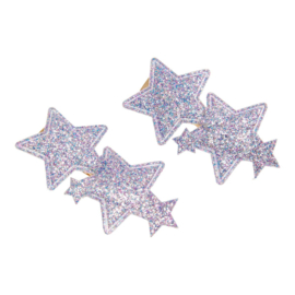 Haarclips sterren - lila