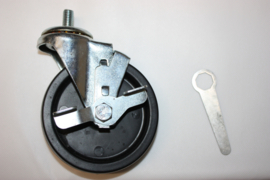 Wielen 5" W/BRAKE 1/2"-13 X 3/4" STEM & 1 SHIM