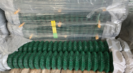 Tennisdraad hoogte 1.80 meter, lengte 5 meter op rol.