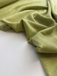 Rekbare viscose jersey  met glitters -  lime