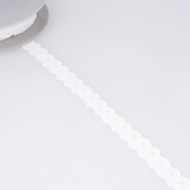 Broderie - kant - wit - 16mm