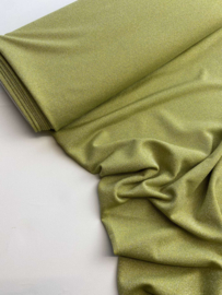 Rekbare viscose jersey  met glitters -  lime