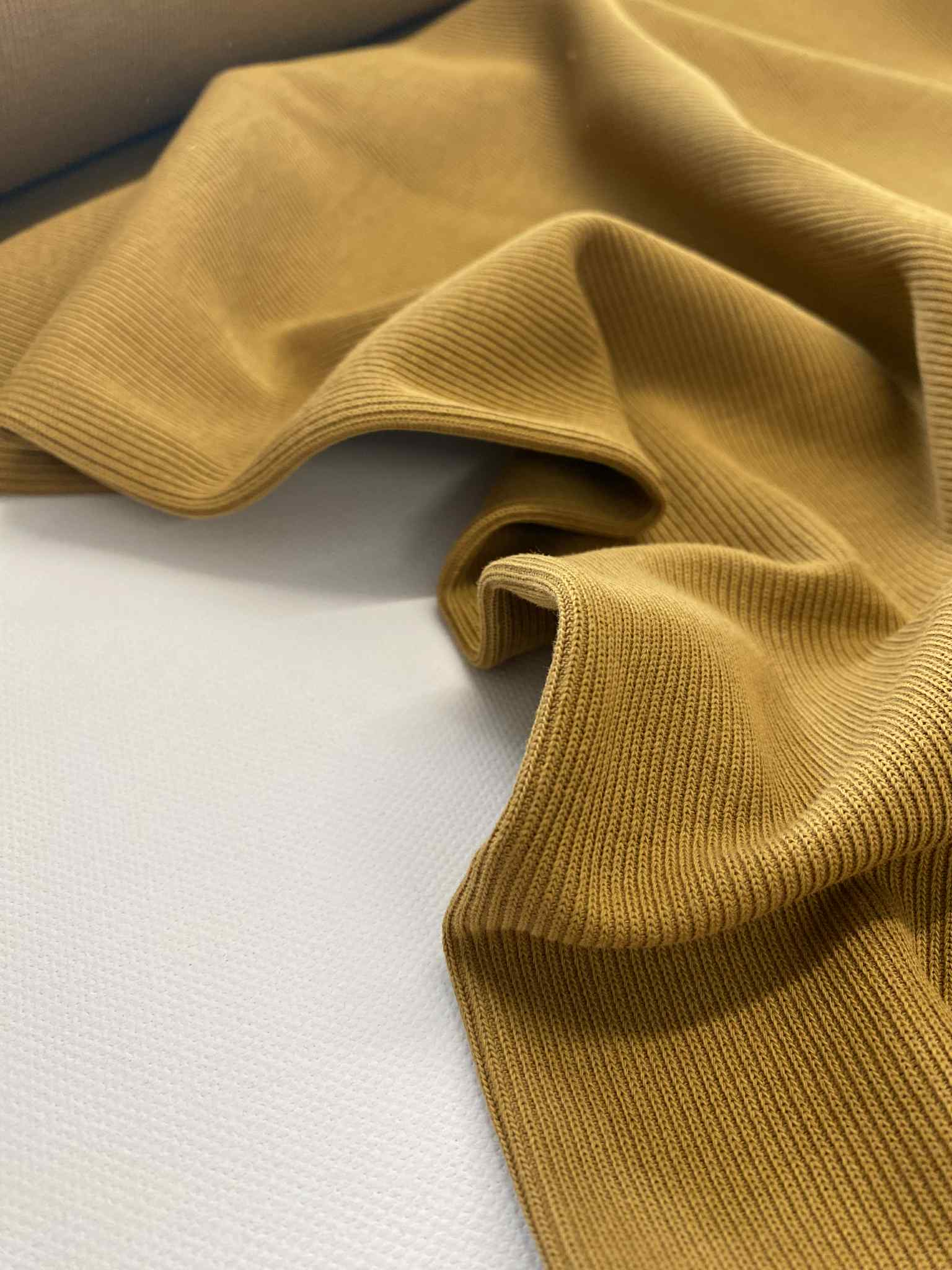 Katoenen Rib jersey -  Camel