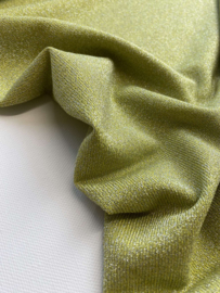 Rekbare viscose jersey  met glitters -  lime