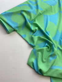 Soepelvallende stof - Turquoise Tropics -
