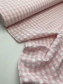 Viscose seersucker - Blush Pink - Coupon 120 cm