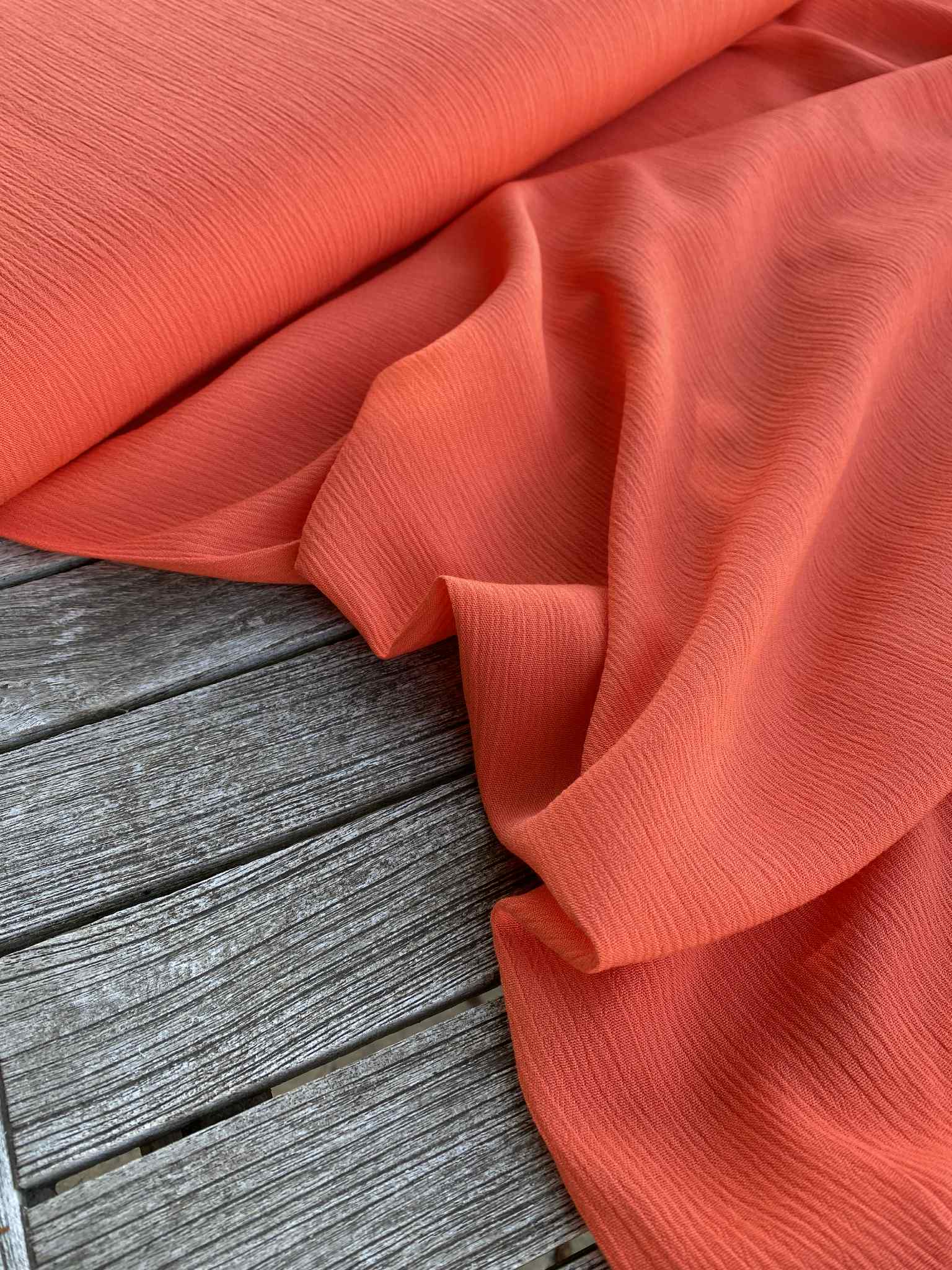 Viscose Crinkle -  Coral