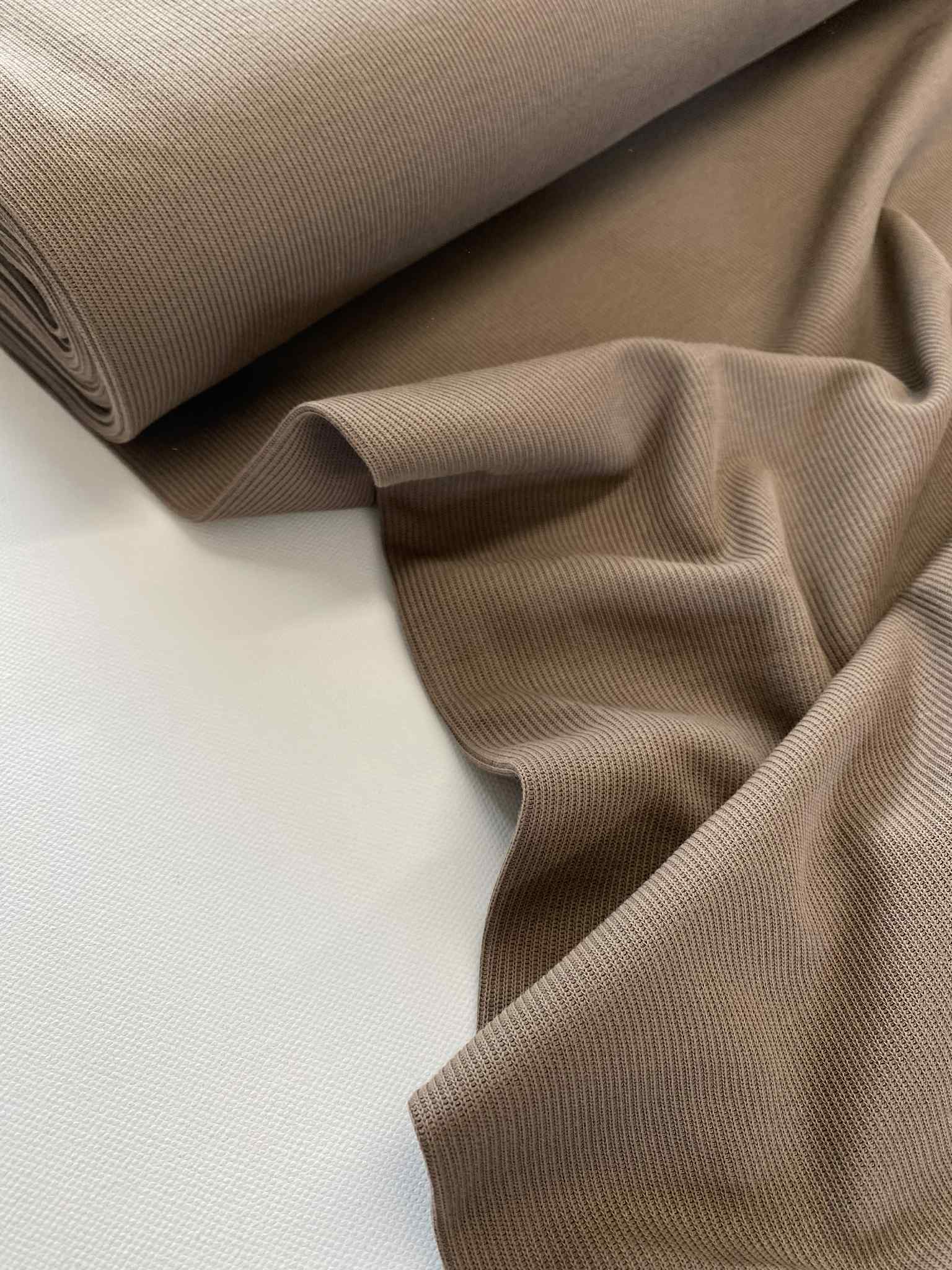 Katoenen Rib jersey -  Bruin
