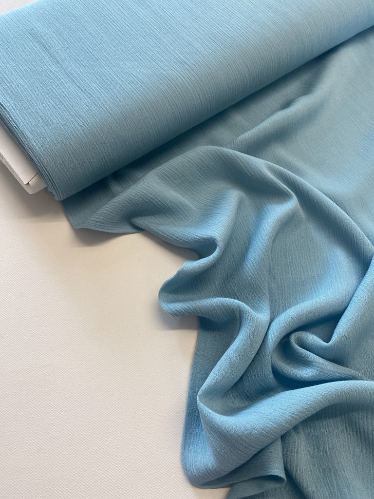 Viscose Crinkle - Mistblauw