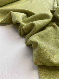 Rekbare viscose jersey  met glitters -  lime