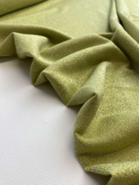 Rekbare viscose jersey  met glitters -  lime