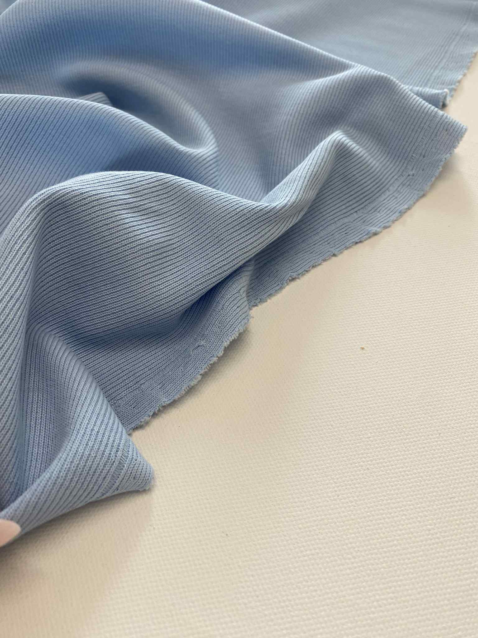 Katoenen Rib jersey -  Babyblauw