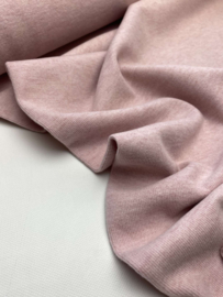 Brushed rib jersey - zacht roze
