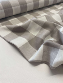 Flanel - pyjamastof - bruin/beige