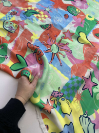 Satijn Viscose - funky - 