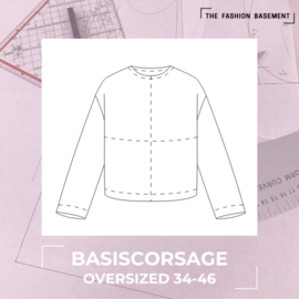 Oversized Basiscorsage patroon (34-46)