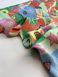 Satijn Viscose - funky - 