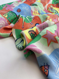 Satijn Viscose - funky - 