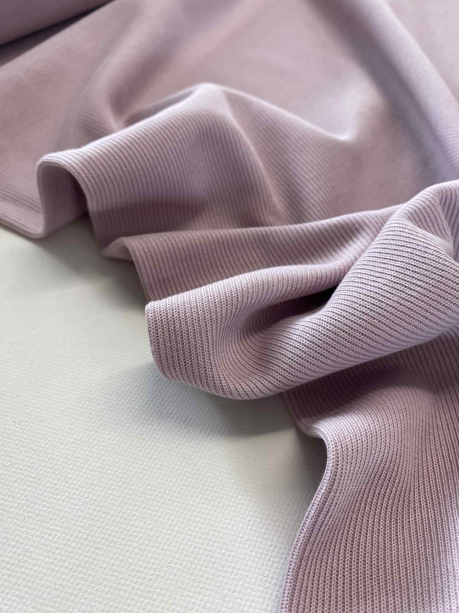 Katoenen Rib jersey -  Oud lila