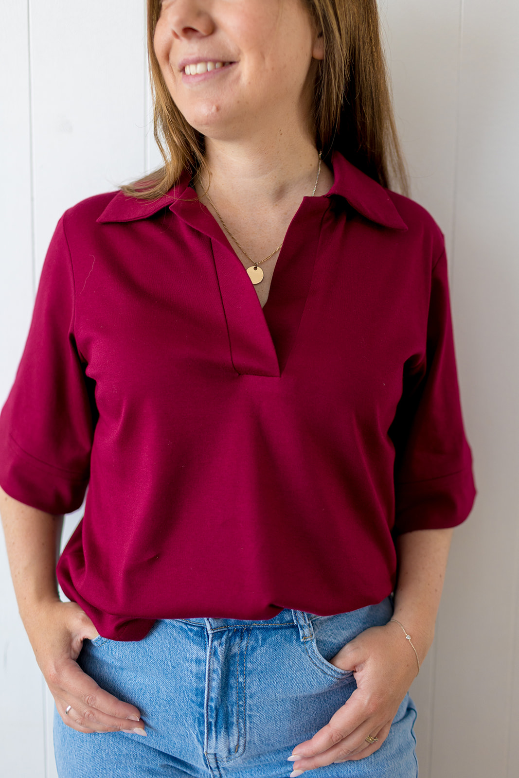 Polo tricot - Bordeaux
