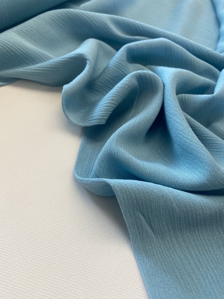 Viscose Crinkle - Mistblauw