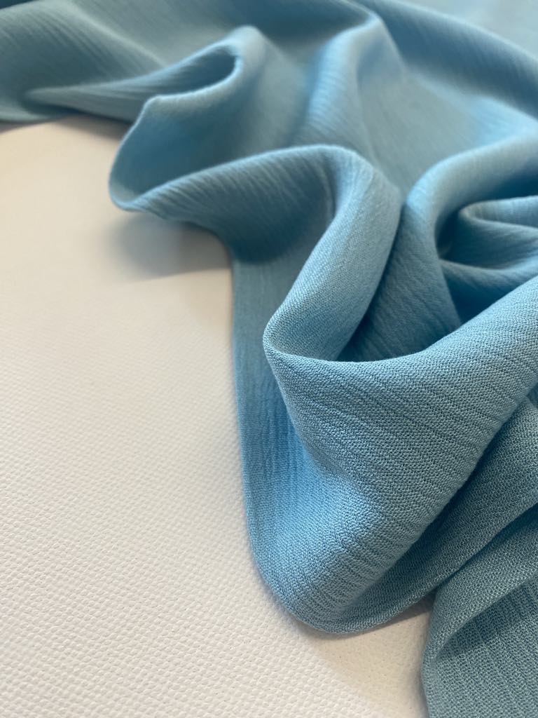Viscose Crinkle - Mistblauw