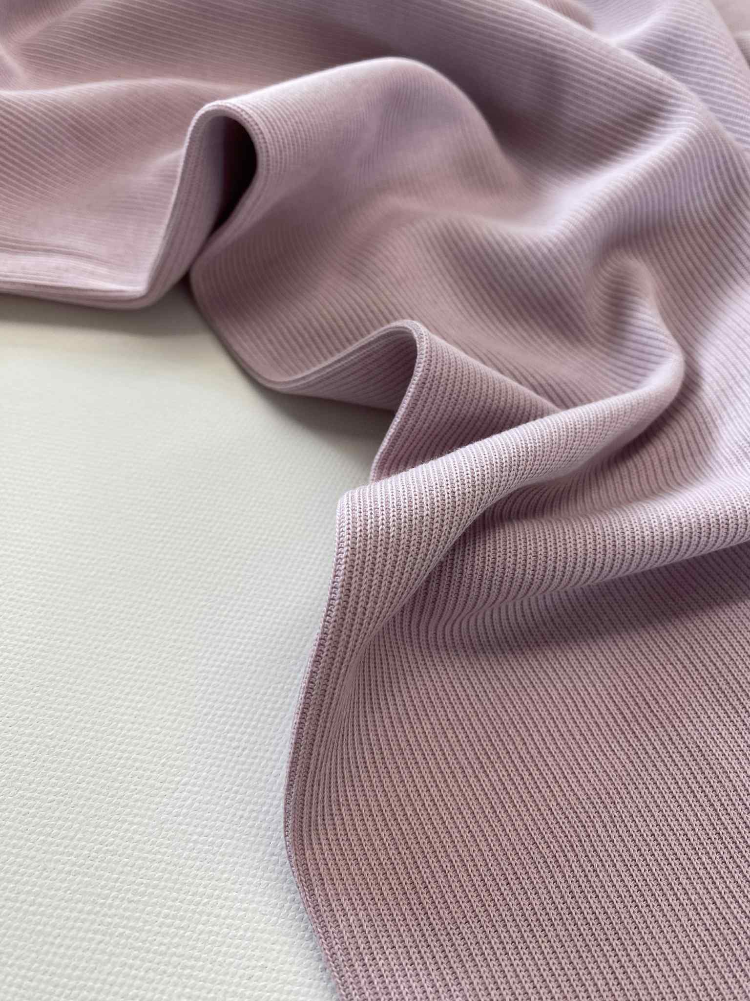 Katoenen Rib jersey -  Oud lila